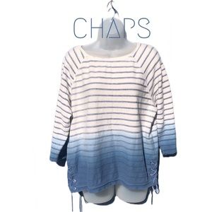 CHAPS Striped 100% cotton top